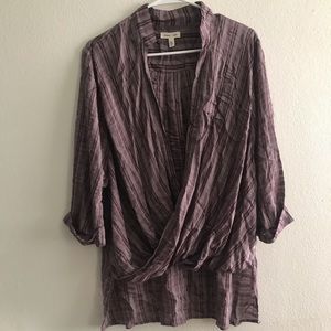 SILENCE AND NOISE layered hi to low dainty blouse